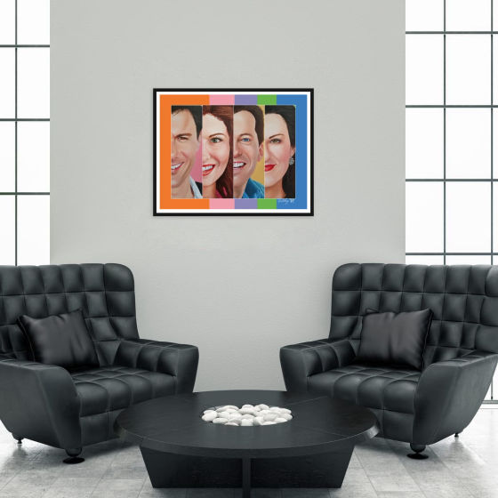 Will and Grace Mat Print
